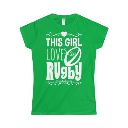 This Girl Loves Rugby - Fitted Tee - Image 5