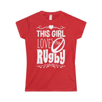 This Girl Loves Rugby - Fitted Tee - Image 8