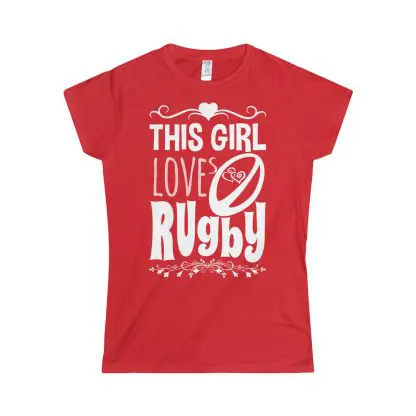 This Girl Loves Rugby - Fitted Tee - Image 8