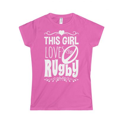 This Girl Loves Rugby - Fitted Tee - Image 7