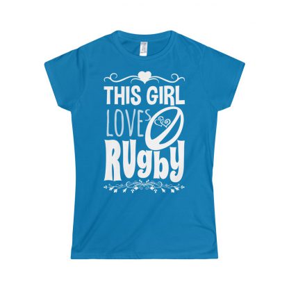 This Girl Loves Rugby - Fitted Tee - Image 6