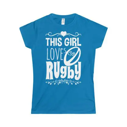 This Girl Loves Rugby - Fitted Tee - Image 6