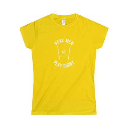 Real Men Play Rugby - Womens Fitted Tee - Image 4