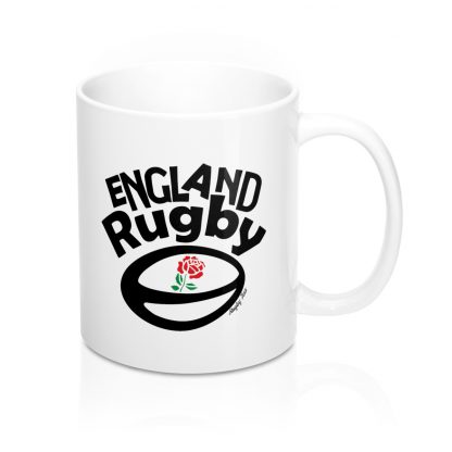 England Rugby with Rose – Mug - Image 3
