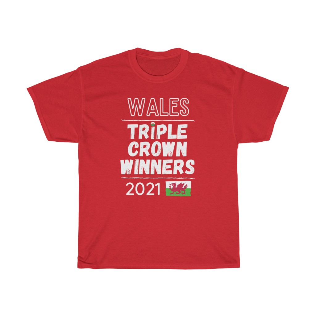Fashion Group New Mens Wales Cymru Am Byth Triple Crown Winners 2021 Rugby Polo T Shirt Top 
