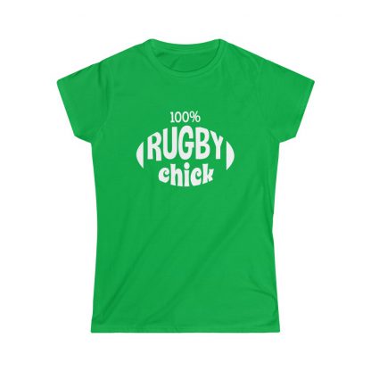 100% Rugby Chick - Fitted Tee - Image 3