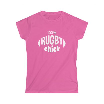 100% Rugby Chick - Fitted Tee - Image 5