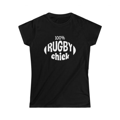 100% Rugby Chick - Fitted Tee - Image 2